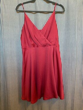 Express Coral Spaghetti Strap Mini Dress